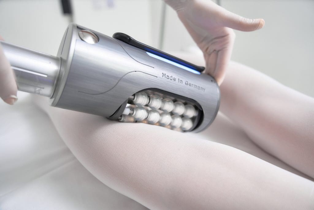 a woman recieving endoshperes therapy to enhace winter skin routine