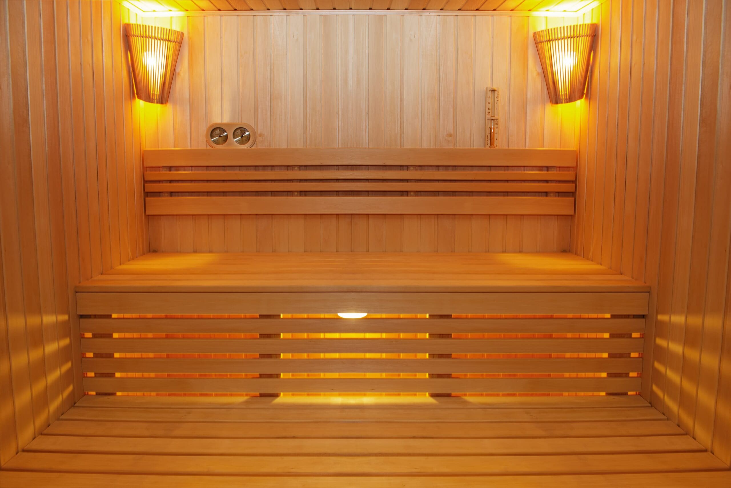 tranquil ozone sauna interior at wellness spa