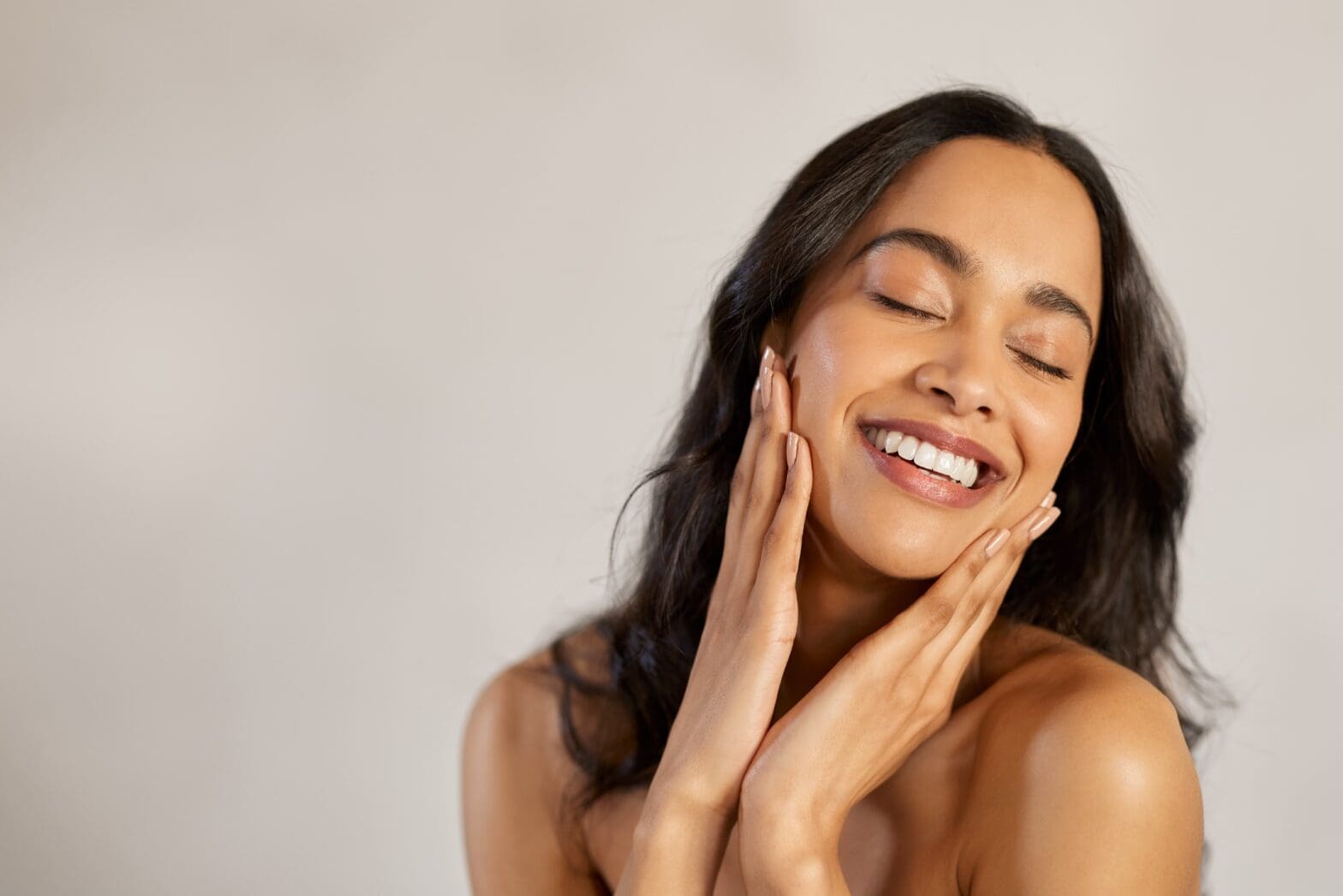 Empower Wellness Spa services are so beloved, shown through a client radiating glow and relaxation