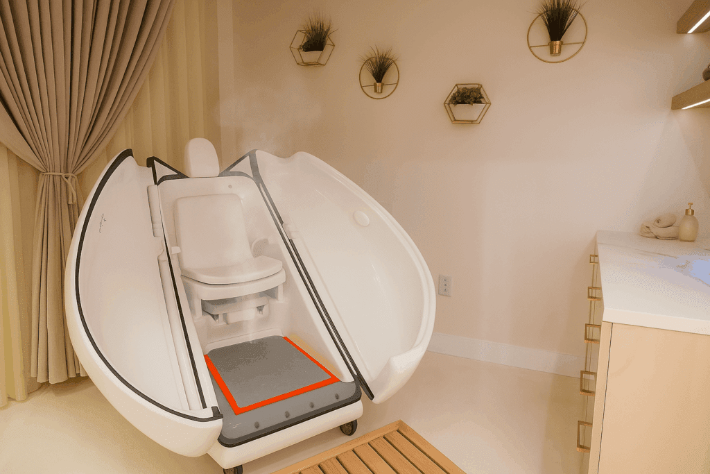 How does ozone sauna therapy work illustrated by steam capsule in action