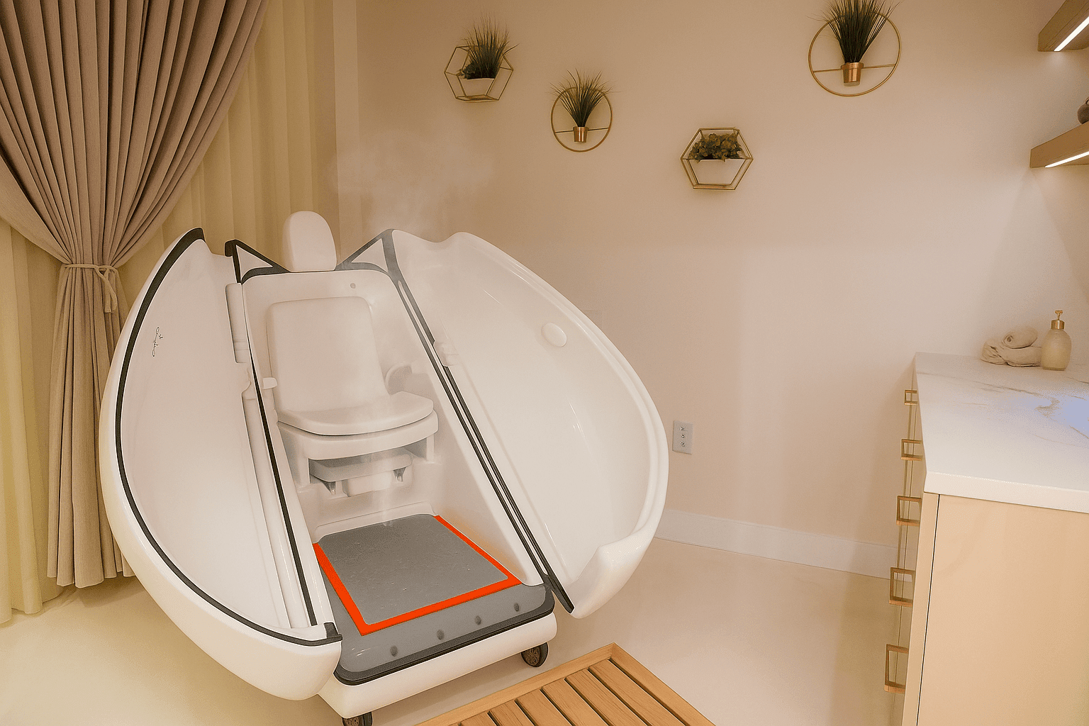 How does ozone sauna therapy work illustrated by steam capsule in action